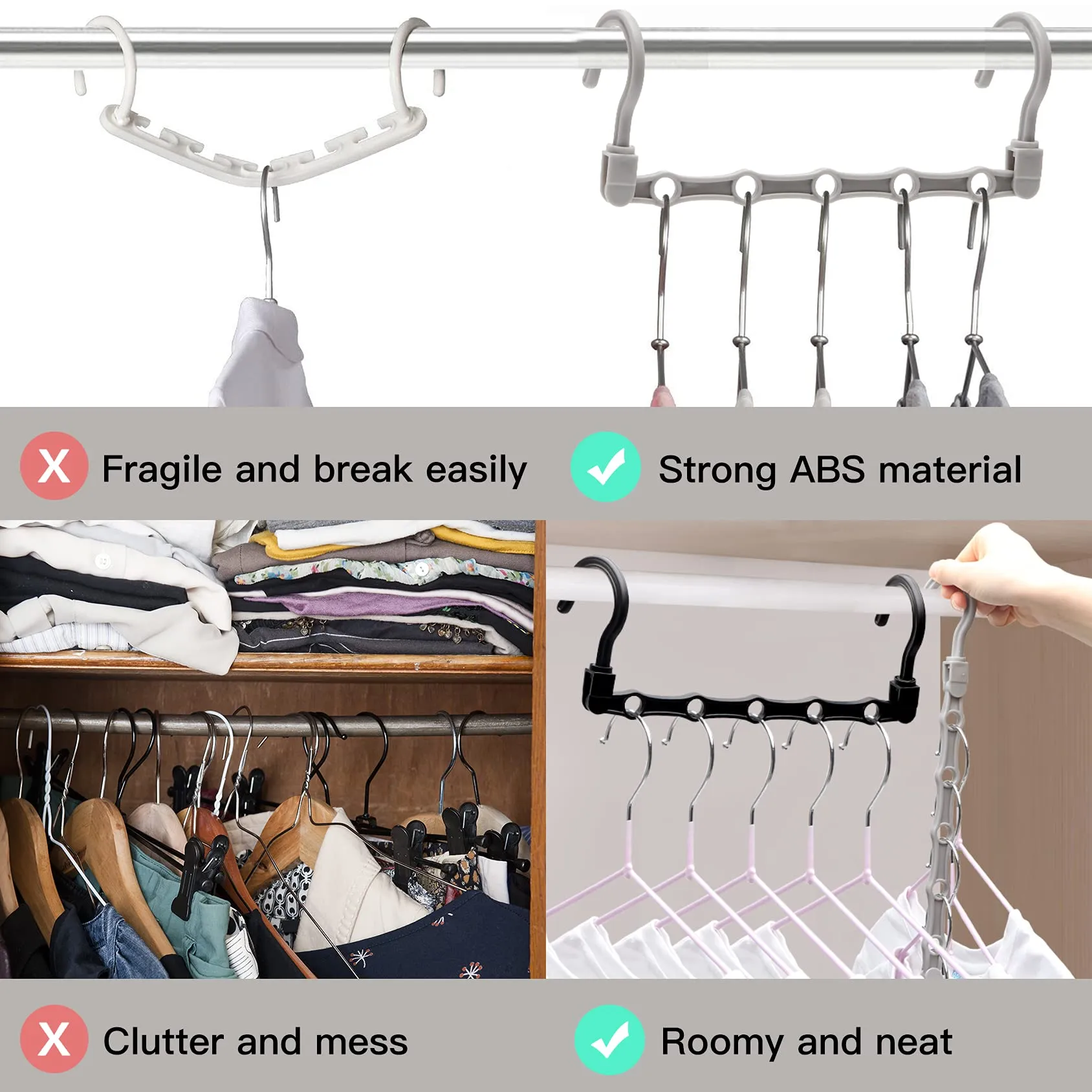 Stronger Closet Organizers and Storage Clothes Hanger