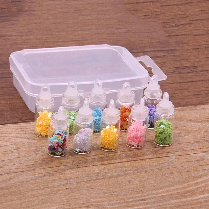 Styles Mix Glass Bottles Milk Tea Cup Ball Earring Charms 10 PCs
