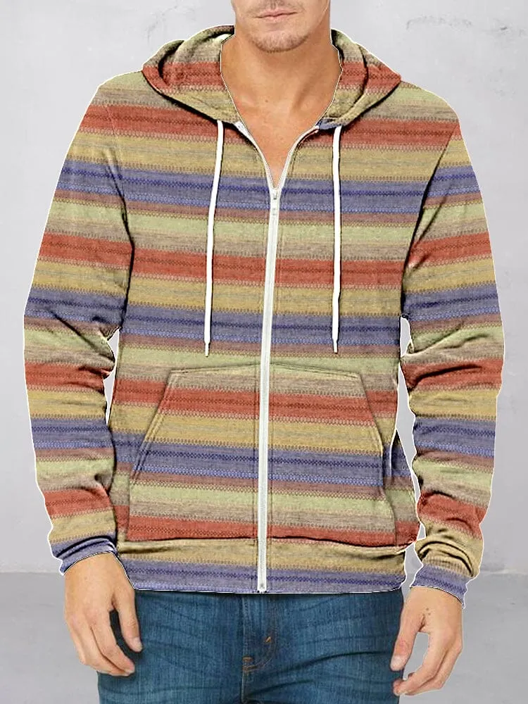 Stylish Colorful Stripe Hoodie