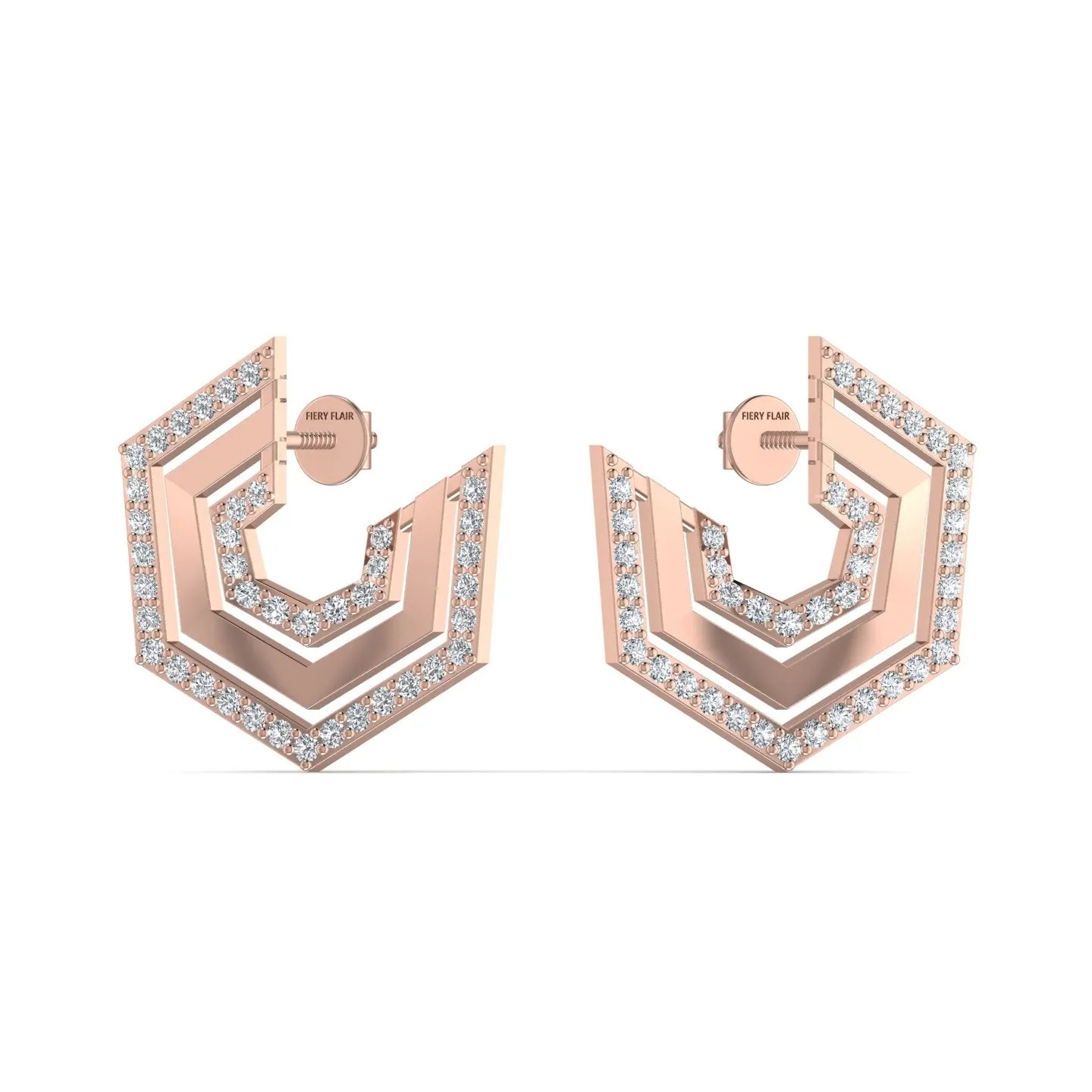Stylish Lab Diamond Stud Earring