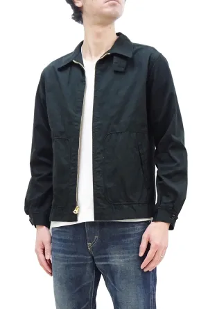 Sugar Cane Jacket Men's Casual 1950s Style Lightweight Unlined Cotton Jacket SC15293 119 Black