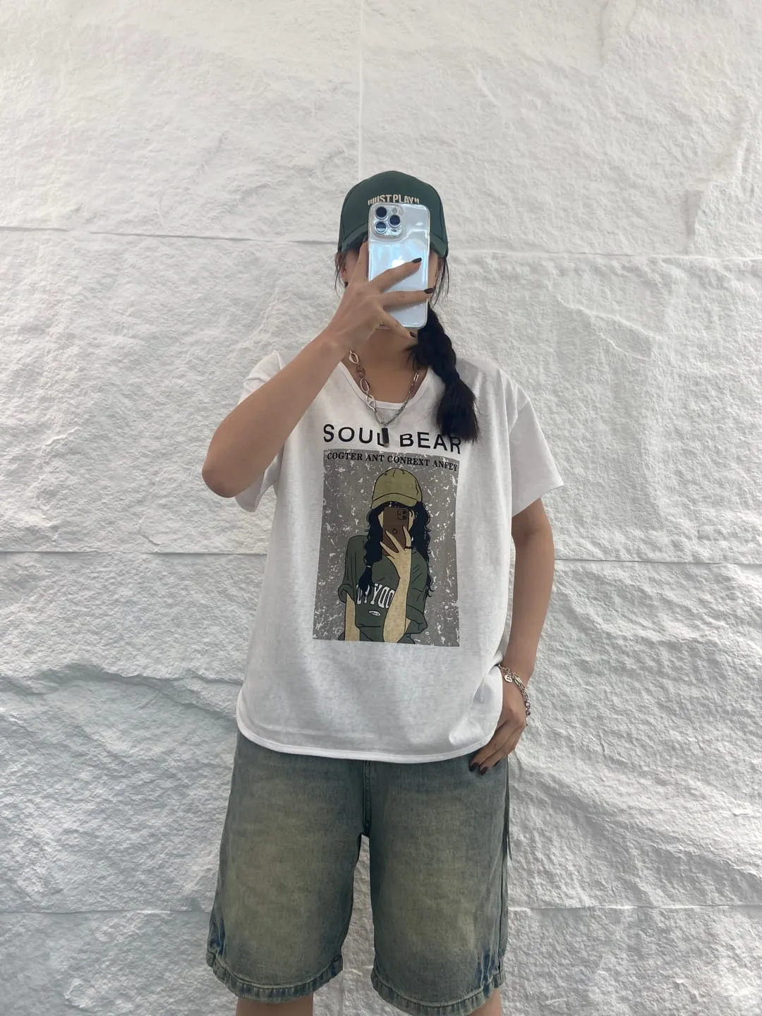 Summer cotton figure tshirt top
