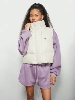 SUMWON WOMEN Zip Through High Neck Sleeveless Puffer Jacket