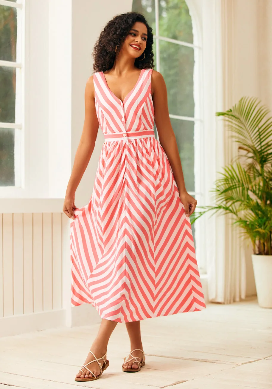 Sunbeam Striped Midi Dress