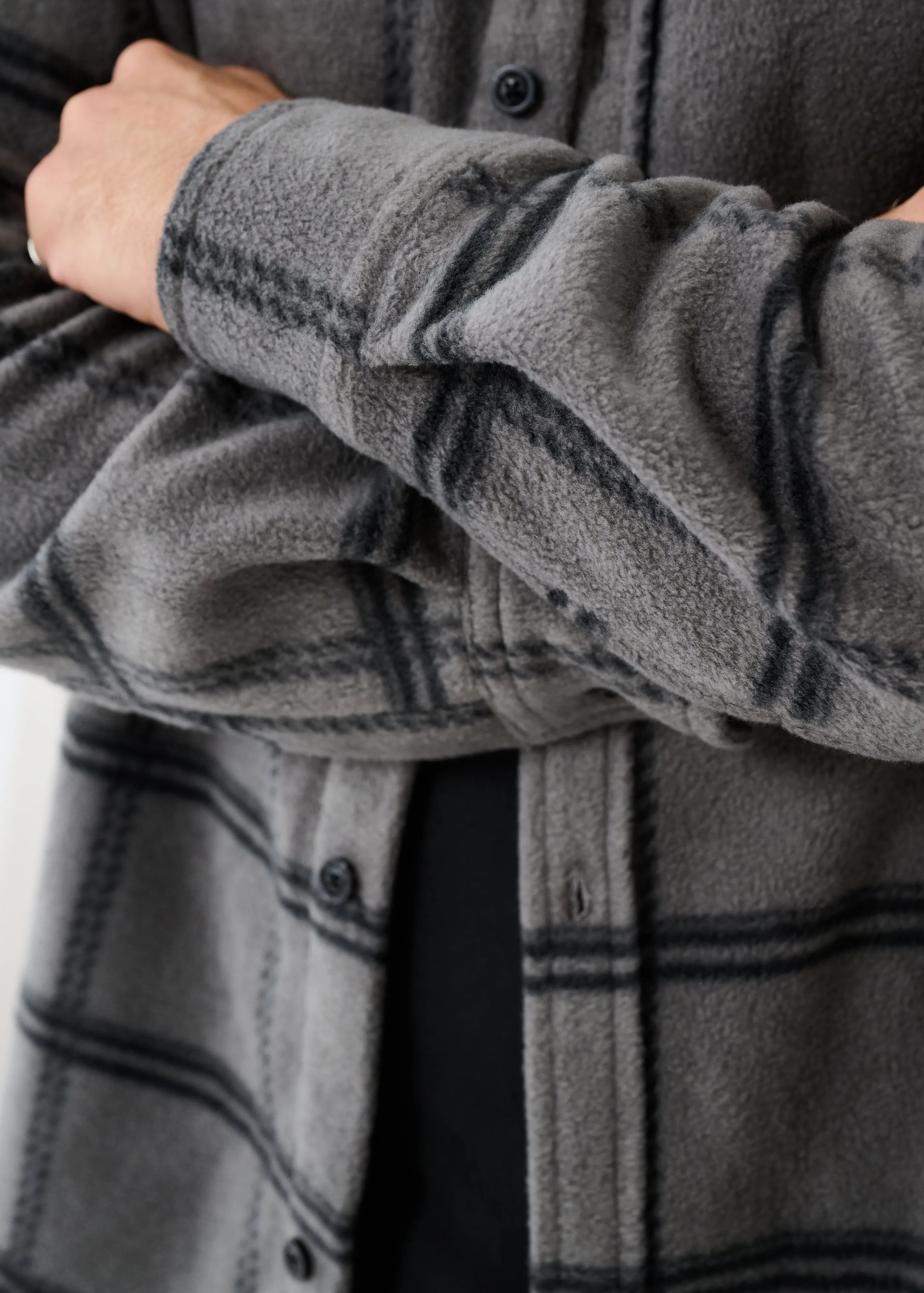 Sunday Shirt Jacket | Grey Check