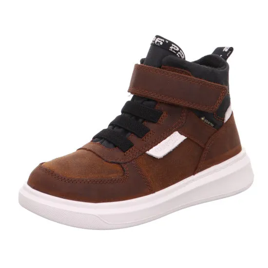 Superfit Cosmo 1-006454-3000 Boys Brown Leather Waterproof Touch Fastening Ankle Boots