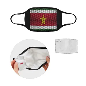 SURINAME FLAG Mouth Mask in One Piece (2 Filters Included)