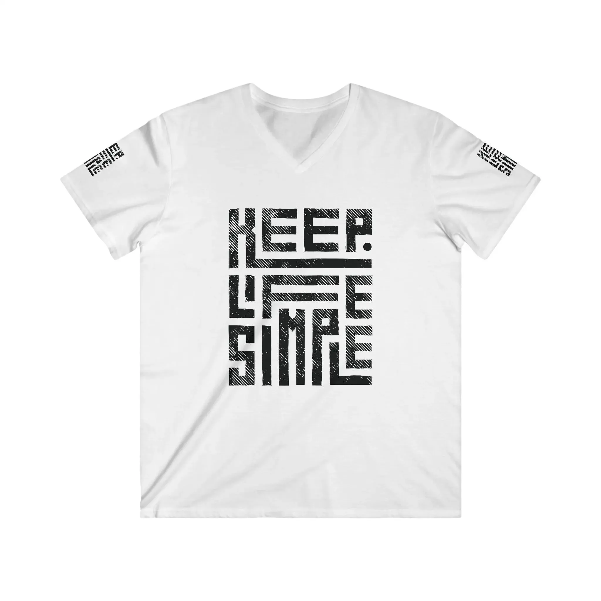 T-shirt Fitted Tee Shirt - Men's V-Neck Short Sleeve Basic Design