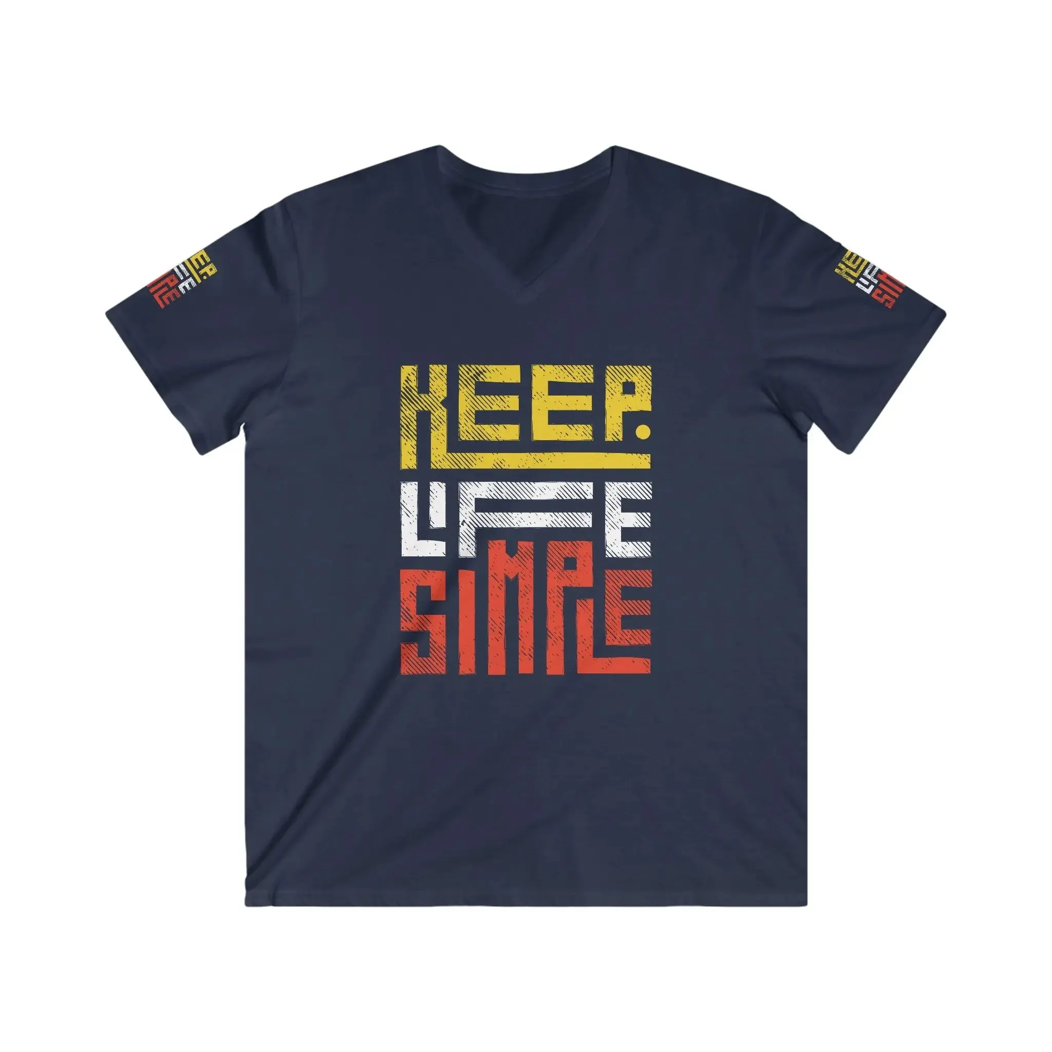 T-shirt Fitted Tee Shirt - Men's V-Neck Short Sleeve Basic Design