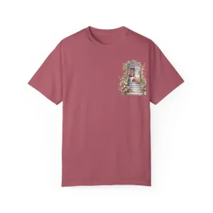 T-shirt Unisex con Imagen de Fantasma Bajando las Escaleras a Buscar dulces en Halloween/T-shirt Halloween/T-shirt Fantasma