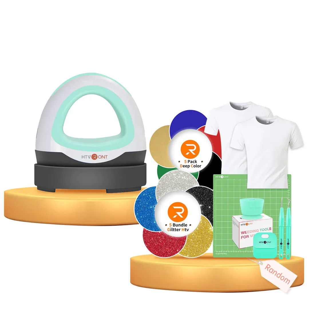 [T-shirts Bundle] Mini Heat Press Machine   2 pcs T-shirts & Materials Bundle ≥$60