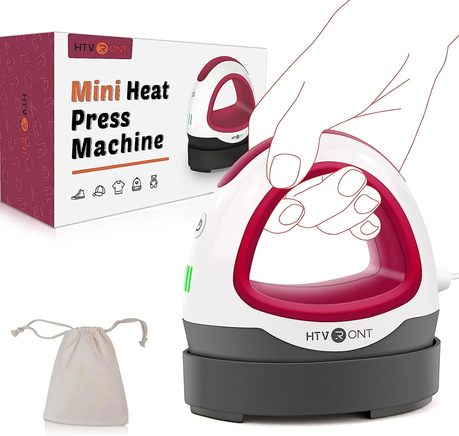 [T-shirts Bundle] Mini Heat Press Machine   2 pcs T-shirts & Materials Bundle ≥$60