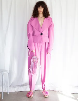 Tailored Slouchy Blazer - Rose Pink