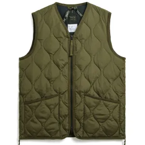 Taion Military Zip Neck Vest - Dark Olive