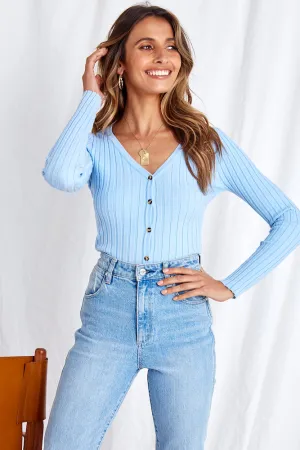 Taking Wing Knit Cardigan Blue