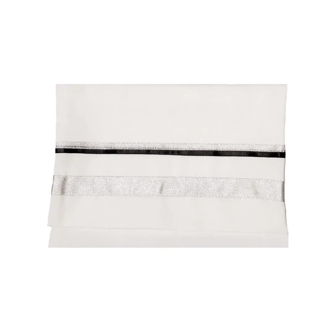 Tallit for Women in Black and Silver, Bat Mitzvah Tallit, Tallit for Girl, Feminine Tallit