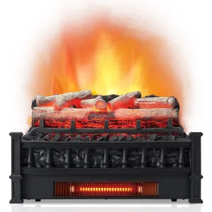 Tangkula 20" Electric Fireplace Log Set Heater with Adjustable Temp