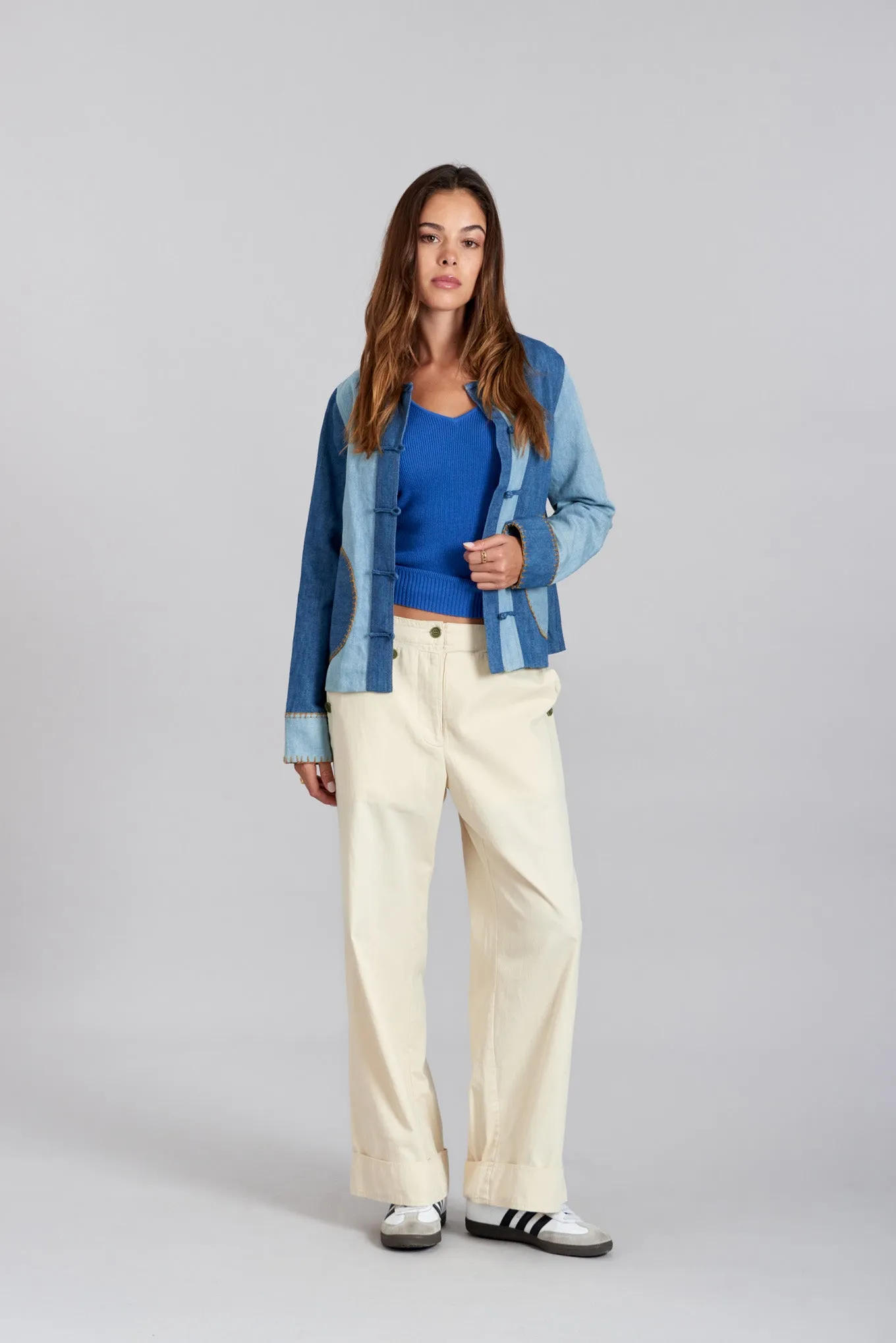 Tansy Cotton Trousers White