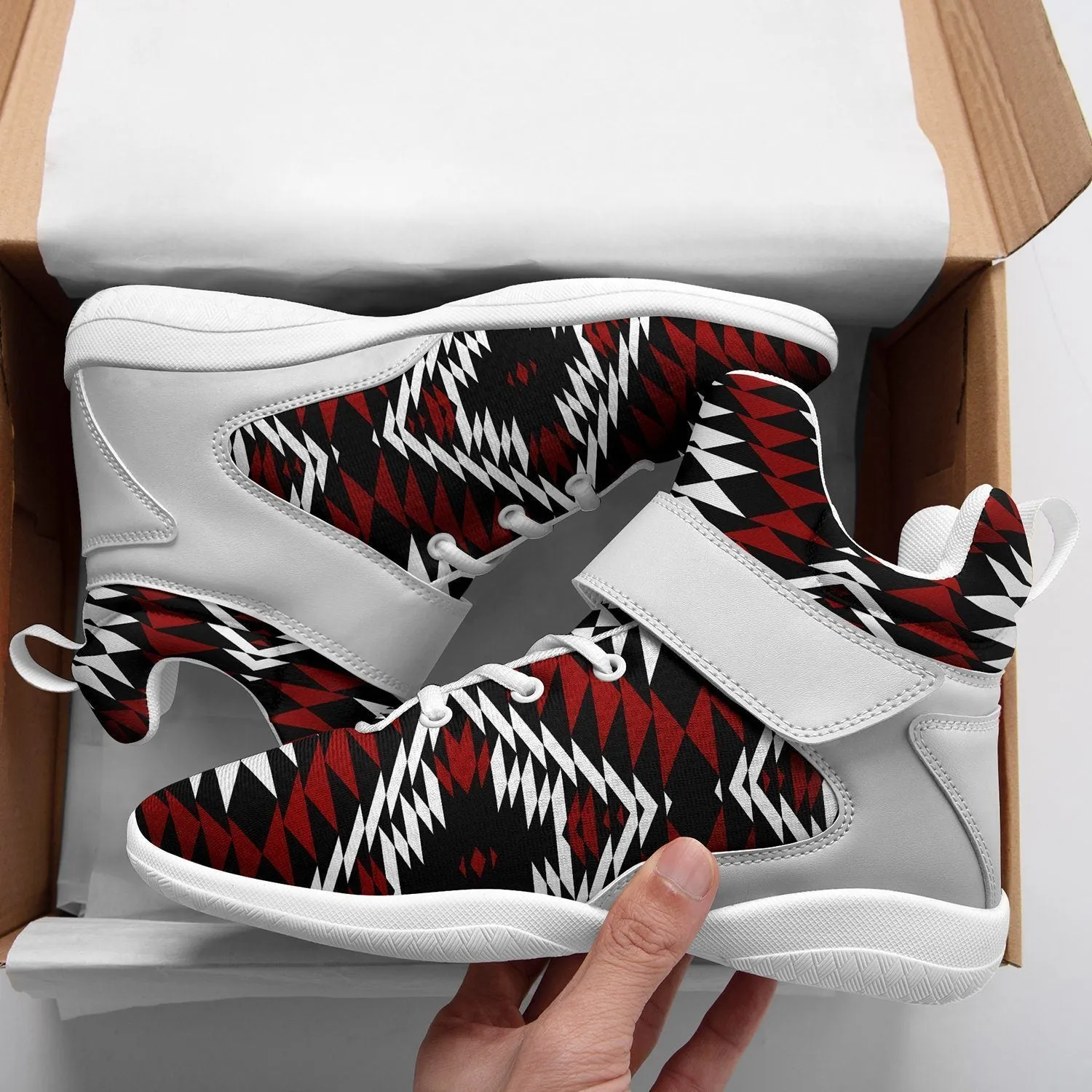 Taos Wool Ipottaa Basketball / Sport High Top Shoes - White Sole