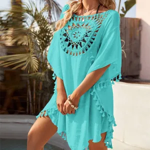 Tassel Bikini Crochet Dress