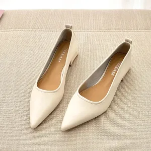 TAVIMART  -  Ladies Pumps Pointed Toe With Medium Heels Women's Shoes Korean Style Luxury Quick Delivery Non Slip Hot Trendy And Low Price