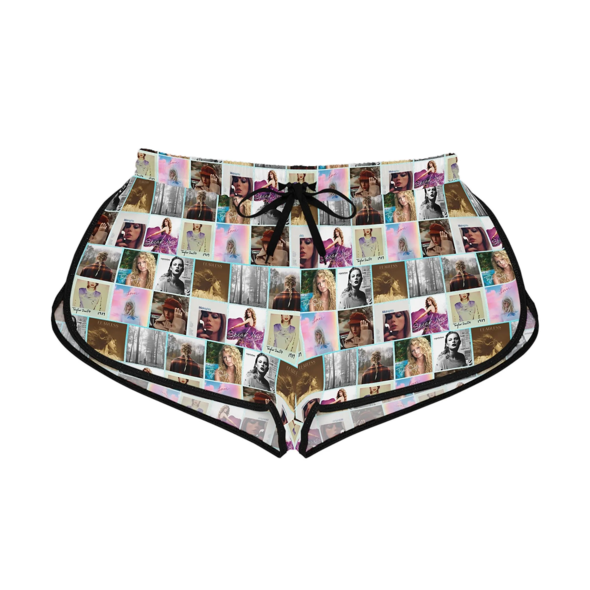 Taylor Swift Album Art Collage Pattern Women's Relaxed Shorts