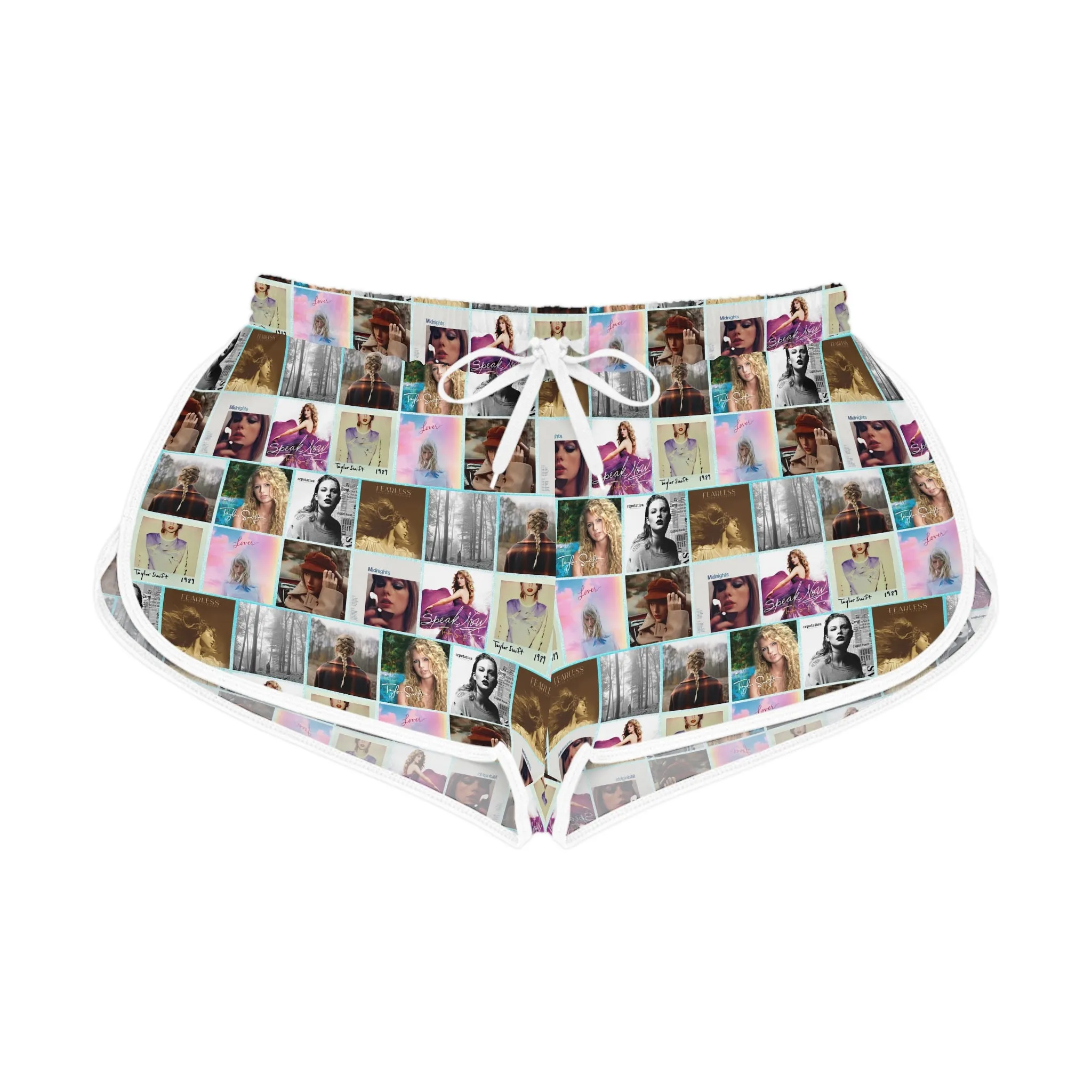 Taylor Swift Album Art Collage Pattern Women's Relaxed Shorts