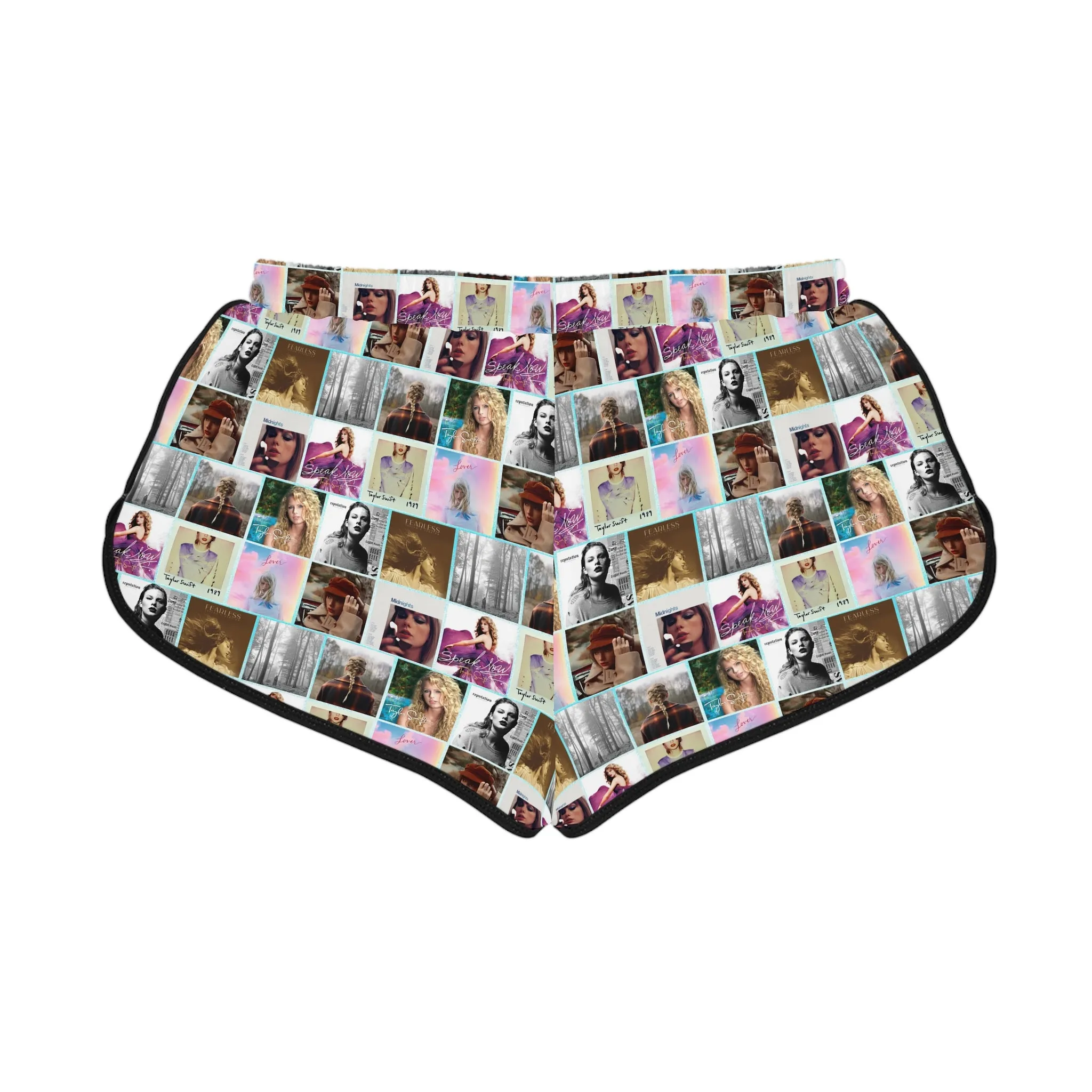 Taylor Swift Album Art Collage Pattern Women's Relaxed Shorts