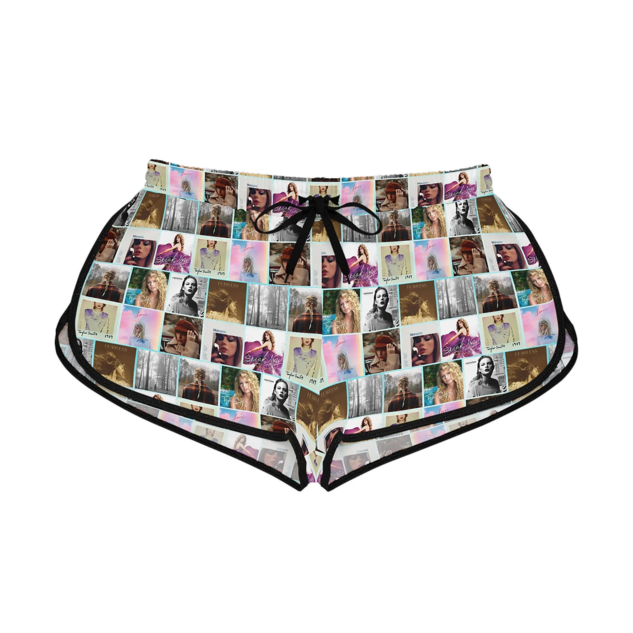 Taylor Swift Album Art Collage Pattern Women's Relaxed Shorts