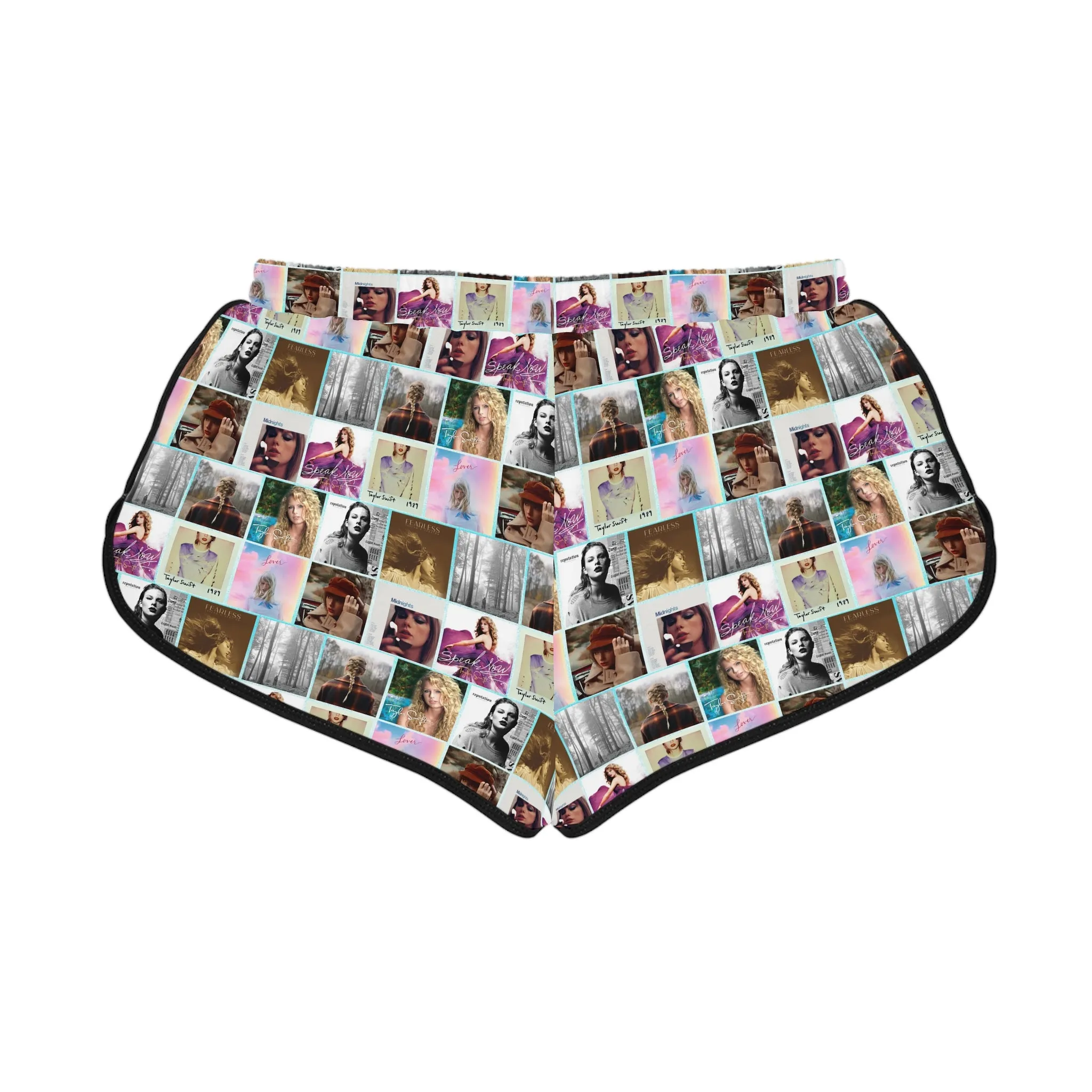Taylor Swift Album Art Collage Pattern Women's Relaxed Shorts