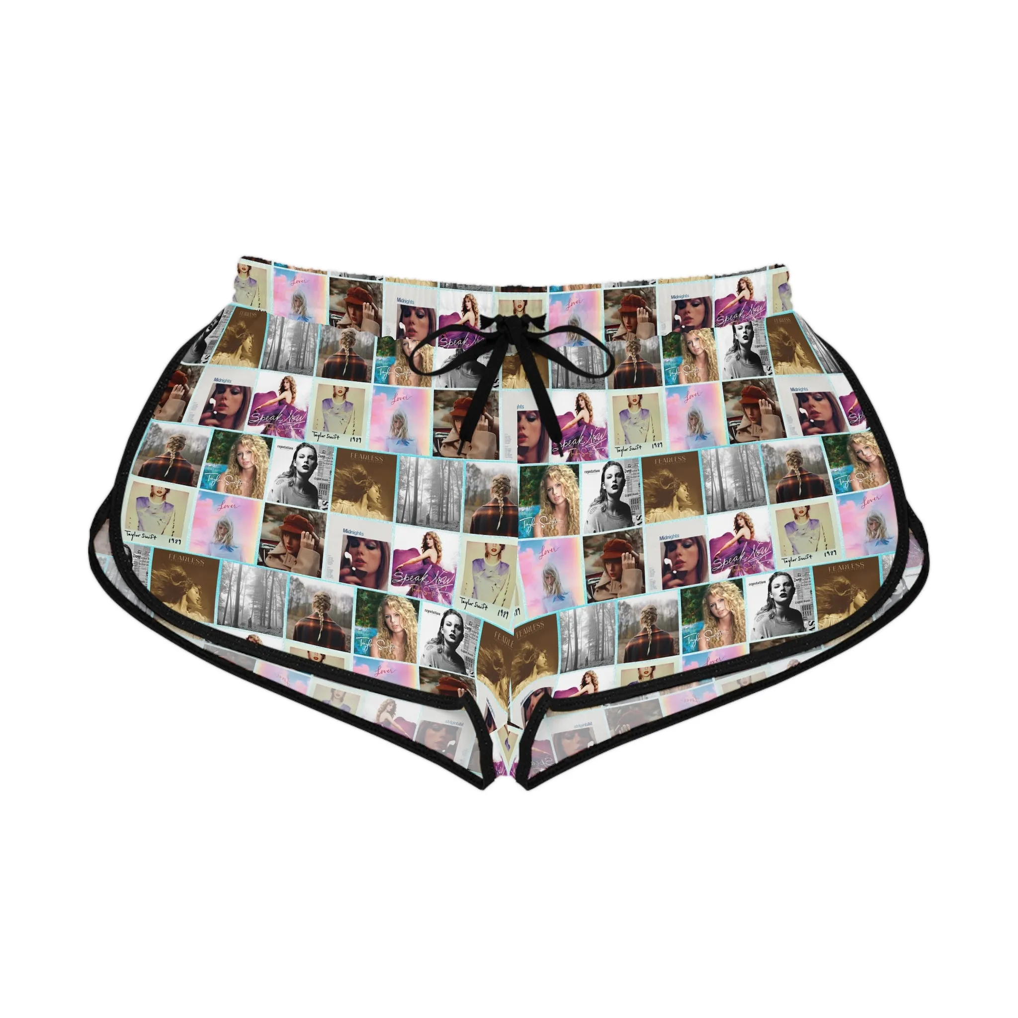 Taylor Swift Album Art Collage Pattern Women's Relaxed Shorts