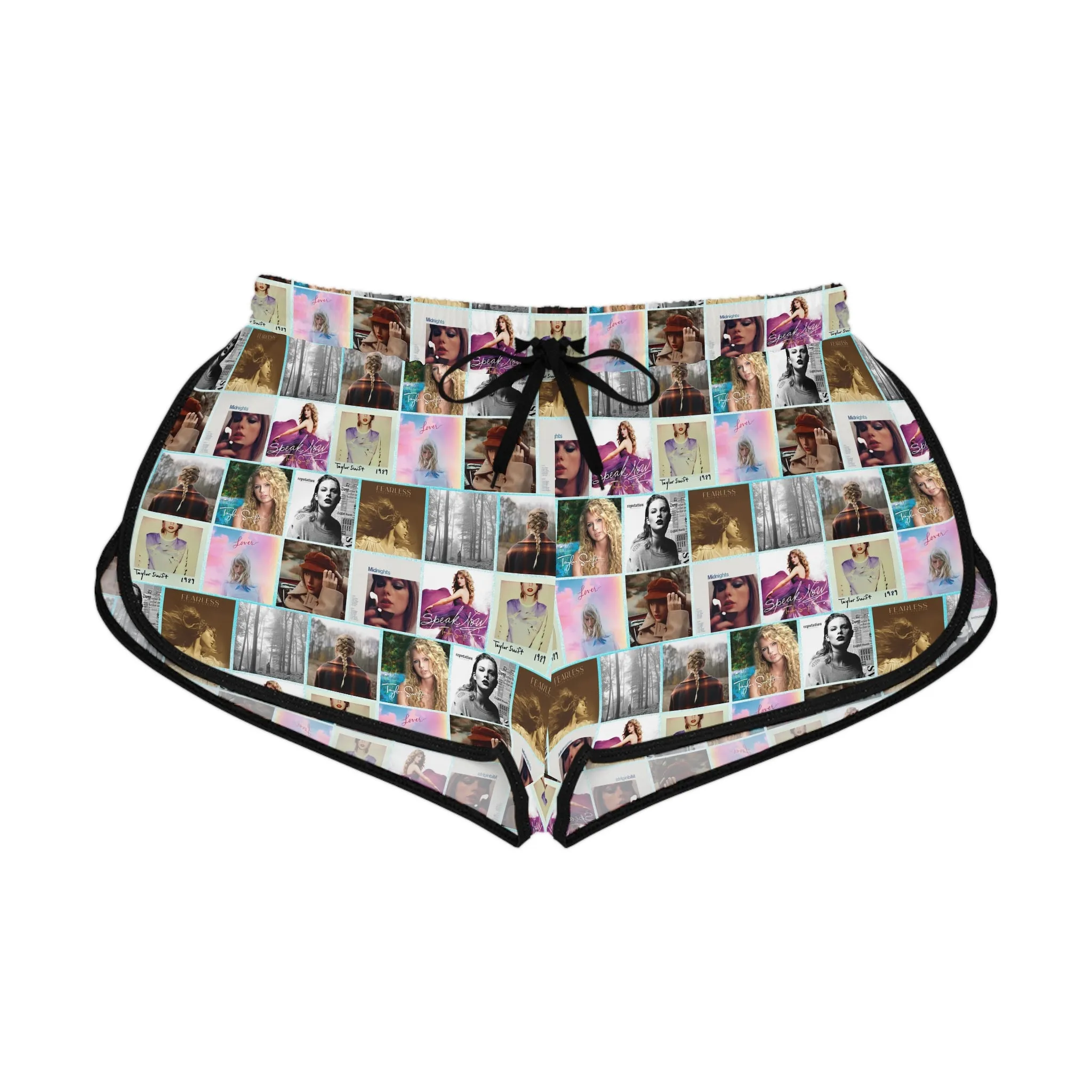 Taylor Swift Album Art Collage Pattern Women's Relaxed Shorts