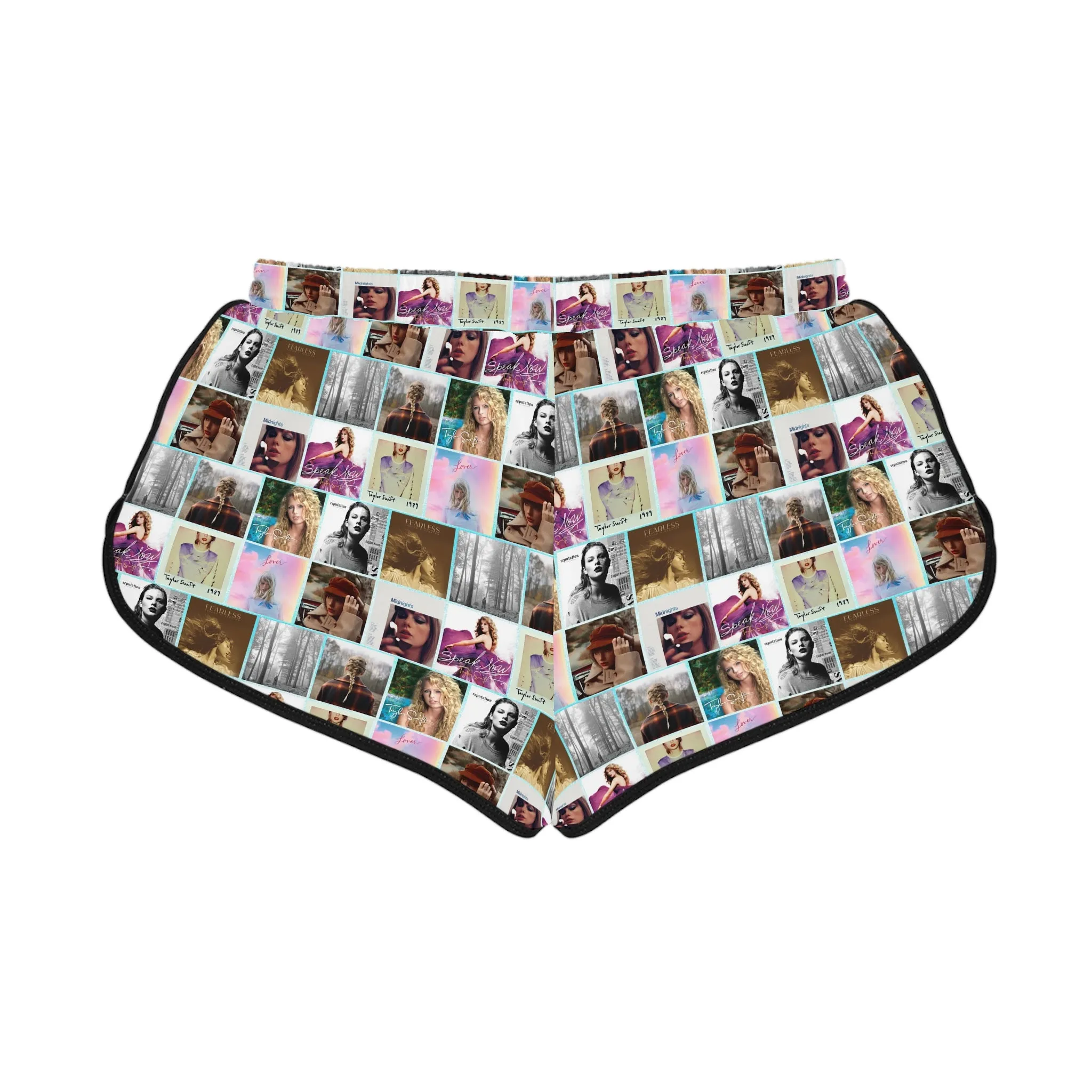 Taylor Swift Album Art Collage Pattern Women's Relaxed Shorts