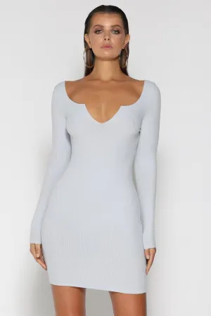 Taylor V-Neck Mini Dress - Baby Blue