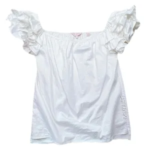 Ted Baker Womens Blouse Elle Ruffle Sleeve Bardot Style Size XS