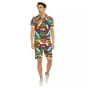 TEMBE ART Men's Short Sleeve Shirt Sets