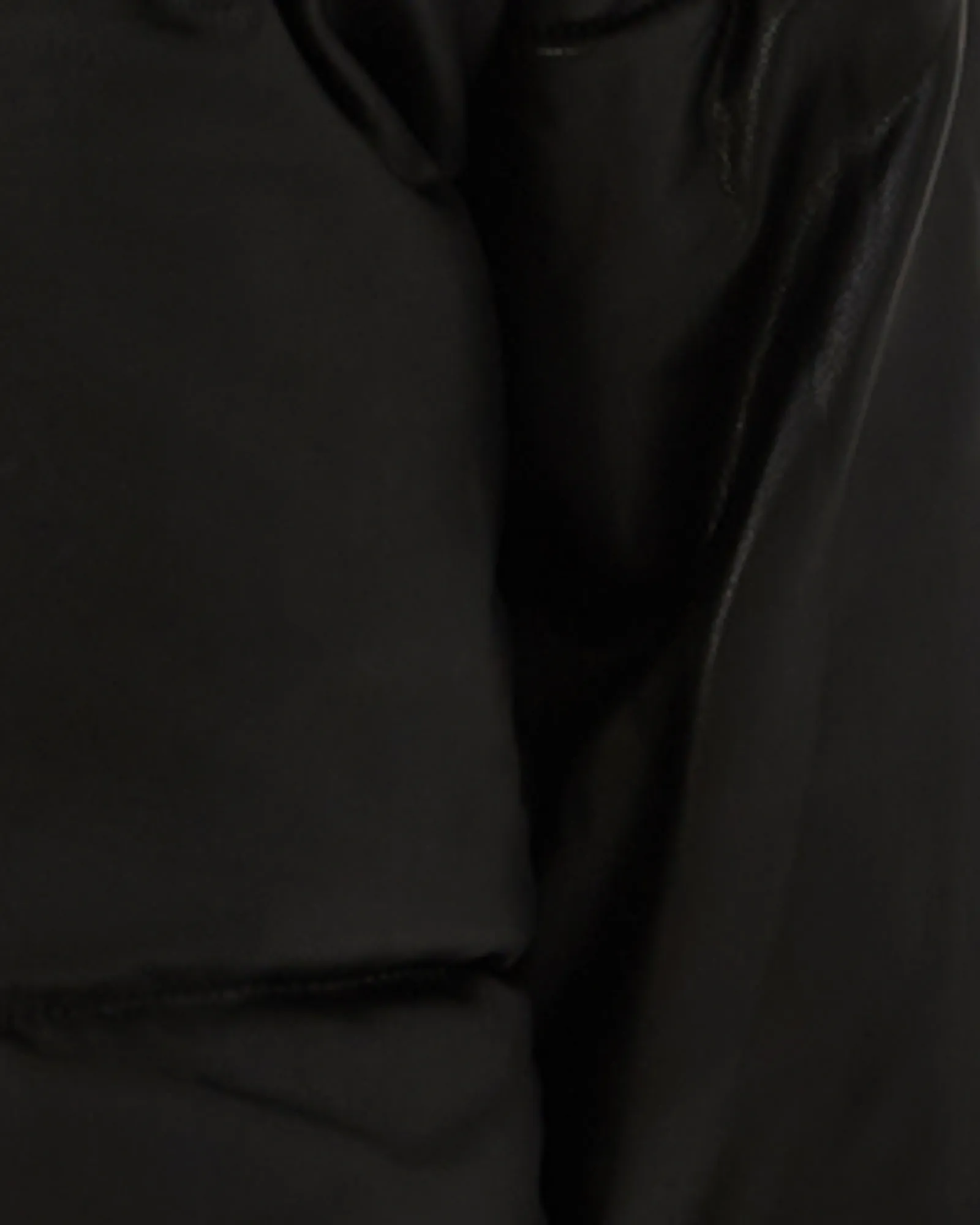 Terri Vegan Leather Puffer Jacket | Black