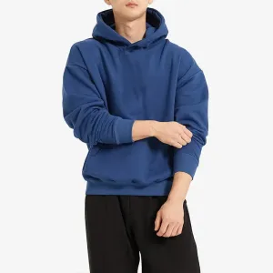Terry Cotton Solid Colour Sports Drop Shoulder Hoodie