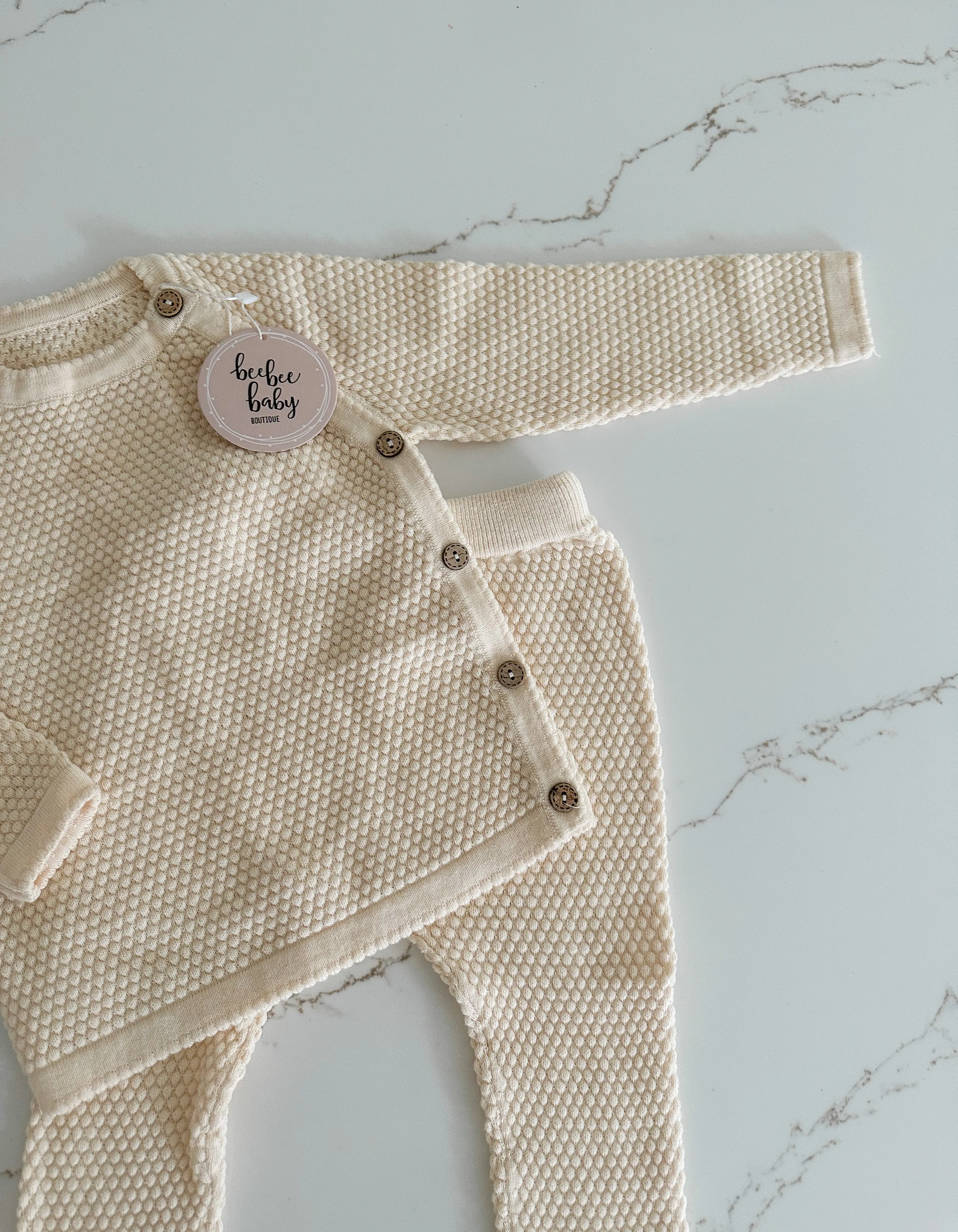 Textured Button Set - Oat