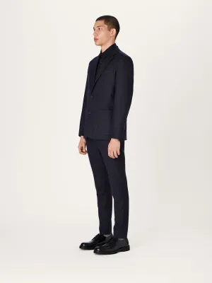 The 24 Blazer Wool || Navy | Merino Wool Flannel Traceable