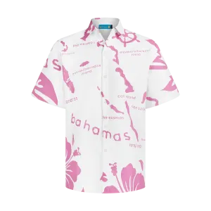 THE ARCHIPELAGO BUTTON UP- WHITE & PINK
