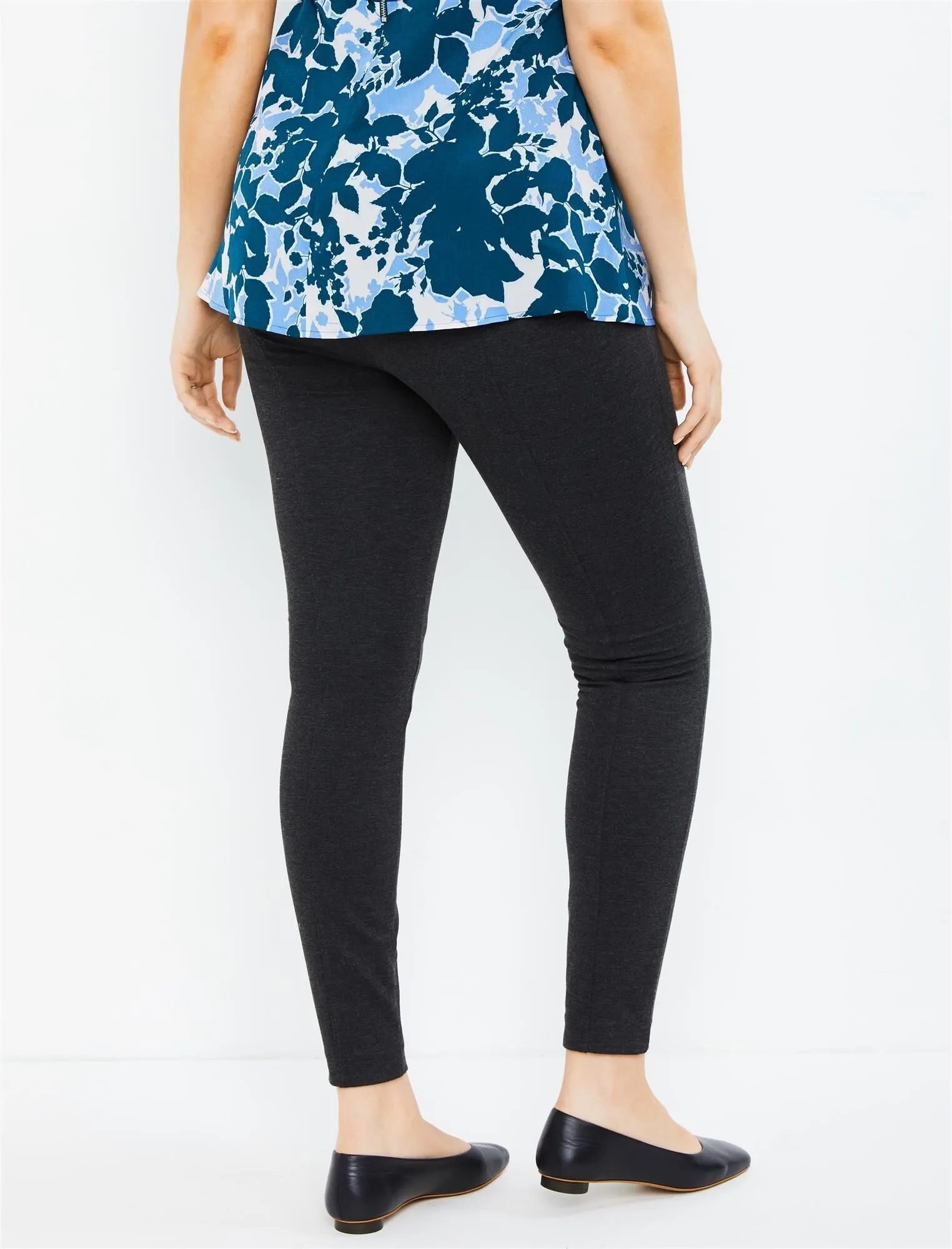 The Cady Secret Fit Belly Ponte Skinny Leg Maternity Pants in Grey