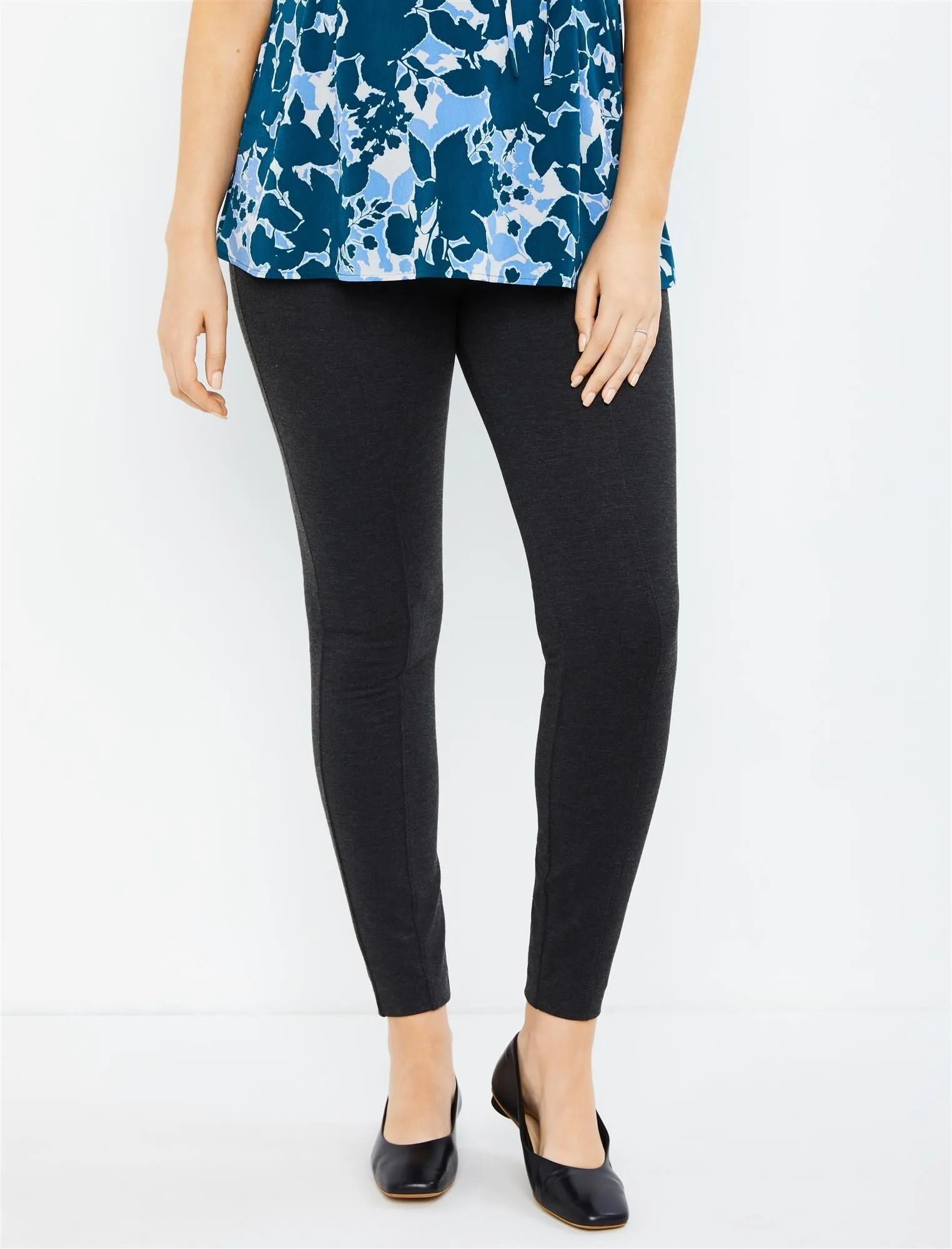 The Cady Secret Fit Belly Ponte Skinny Leg Maternity Pants in Grey