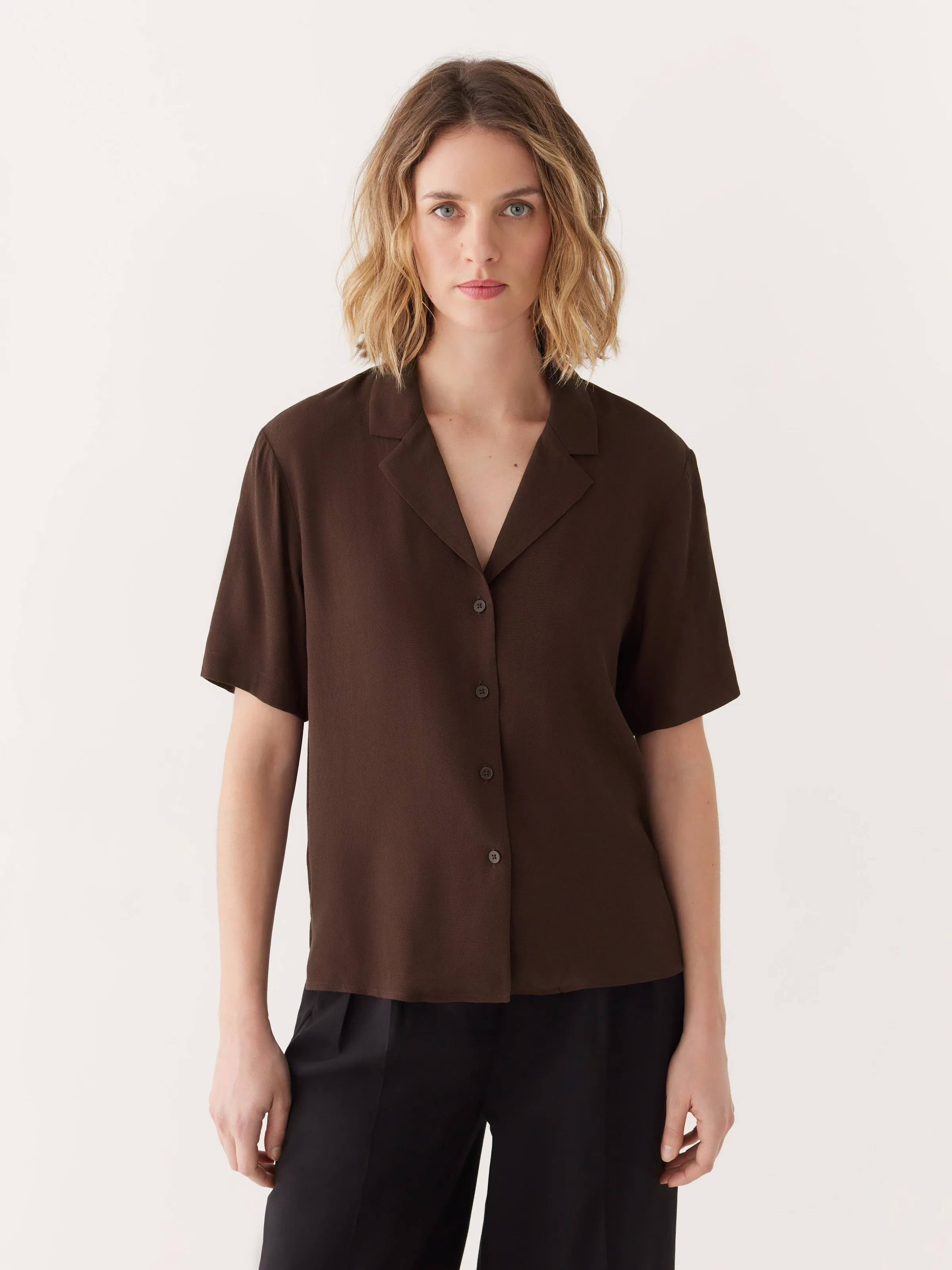 The Camp Collar Blouse in Elderberry