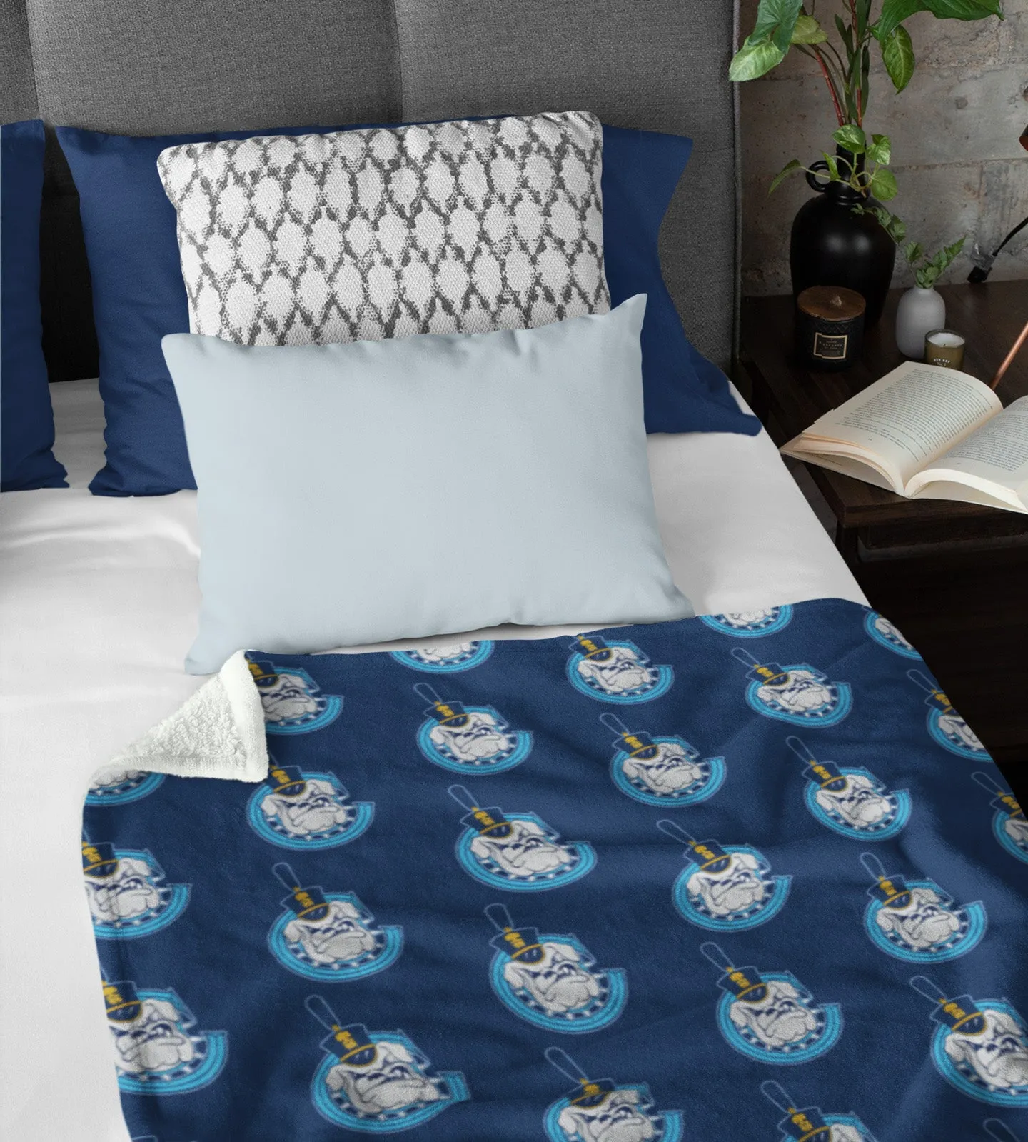 The Citadel, C Spike logo, Navy Blanket