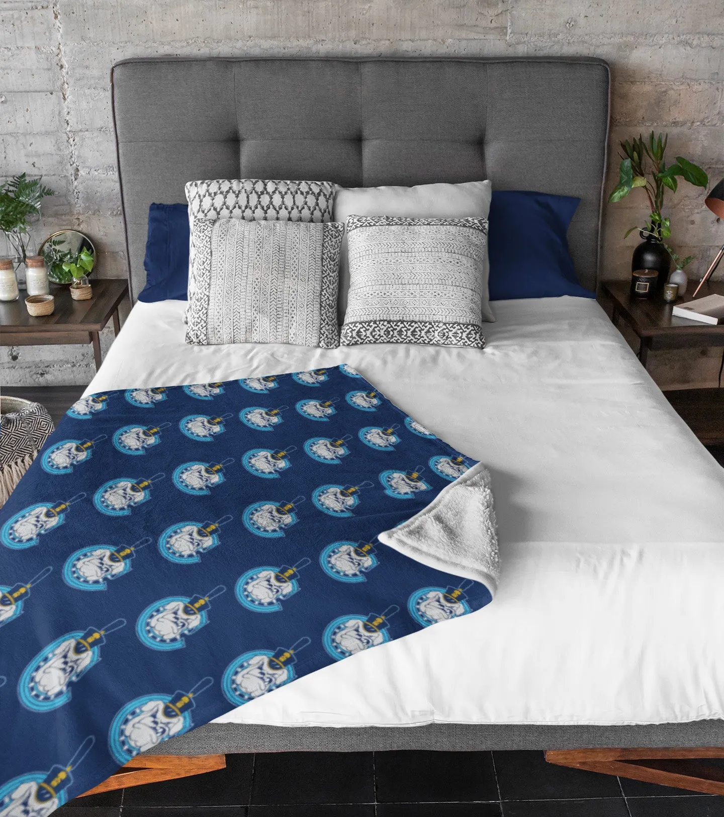 The Citadel, C Spike logo, Navy Blanket