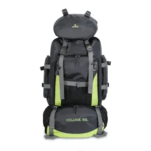 THE CLOWNFISH Summit Seeker 90 Litres Polyester Travel Backpack for Mountaineering Outdoor Sport Camp Hiking Trekking Bag Camping Rucksack Bagpack Bags (Dark Grey)