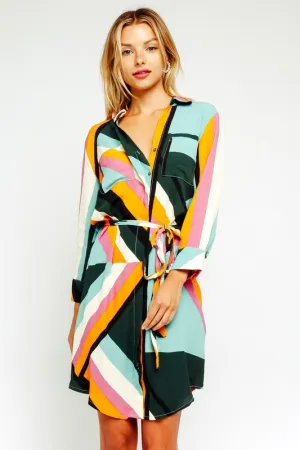 THE COLORBLOCK SHIRT DRESS