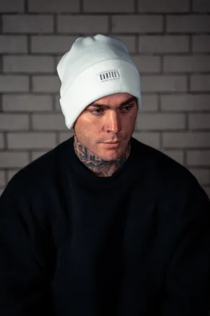 The Essentials Beanie - White/Black