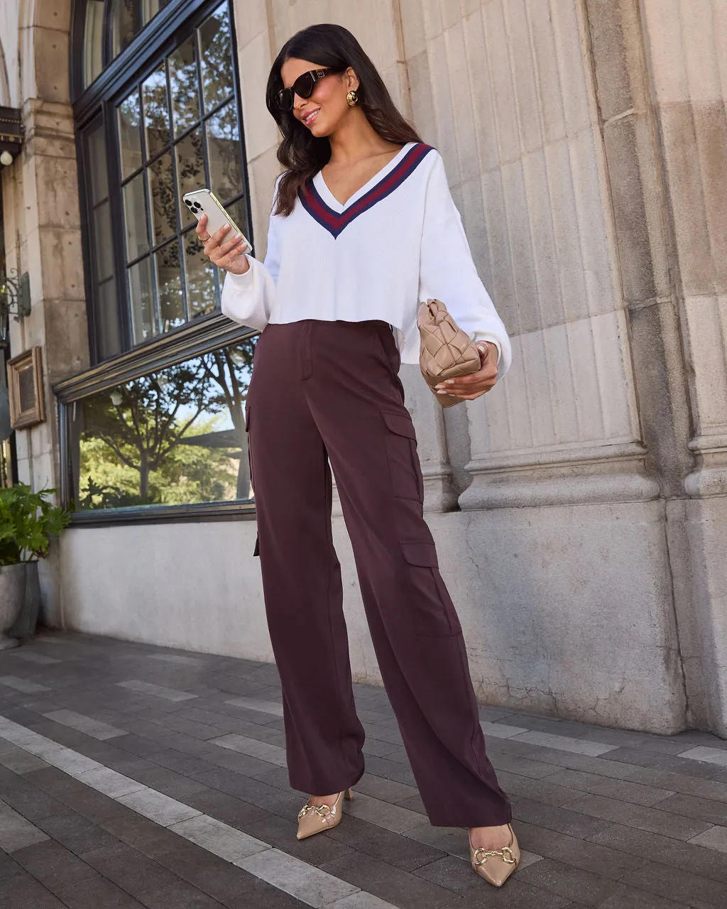 The Feels Cropped Varsity Sweater